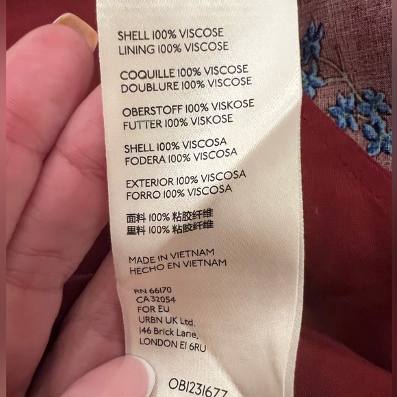 Free People Flower Fields Mini Dress Burgundy Ballon Sleeves Ruffles Boho Small - Picture 8 of 14